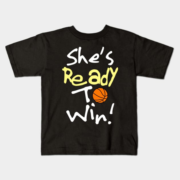 She's Ready To Win! Kids T-Shirt by WavyDopeness